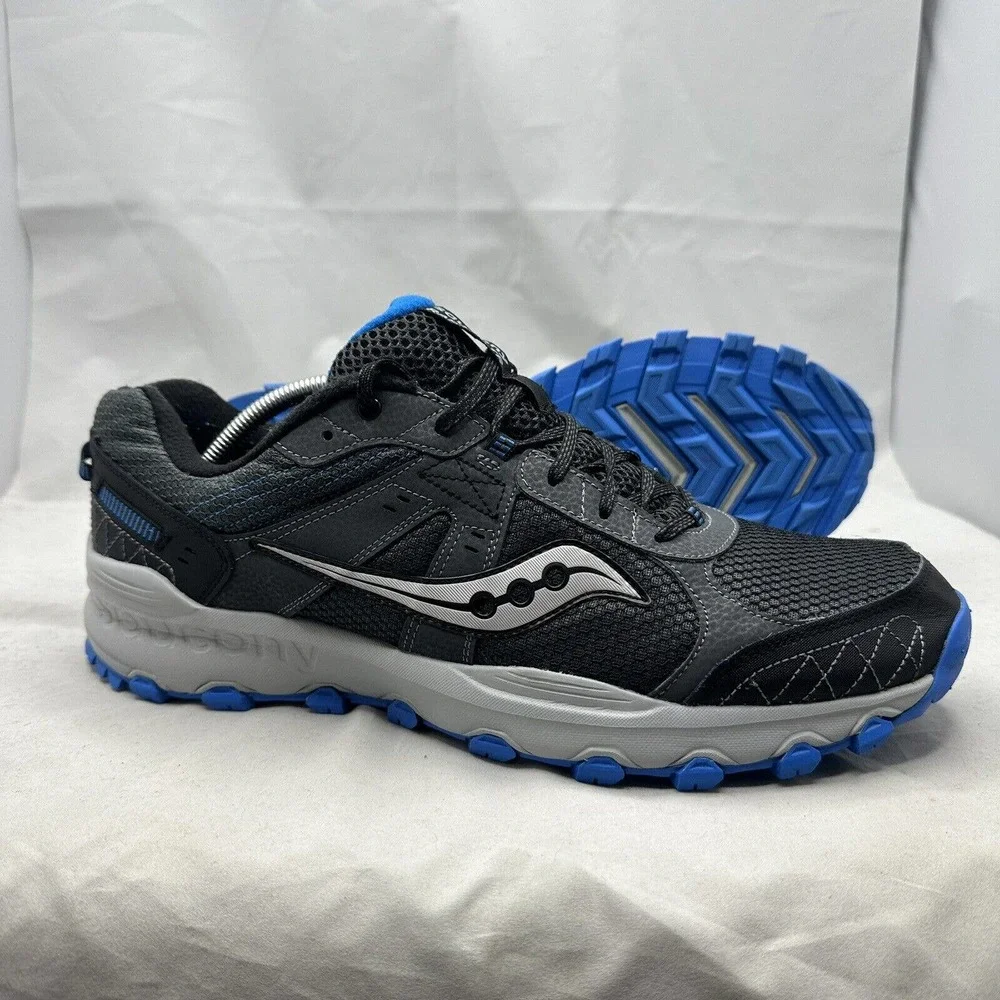 Saucony Grid Raptor TR 2 S25427-1 Trail Running Shoe Charcoal/Blue Mens 13 US